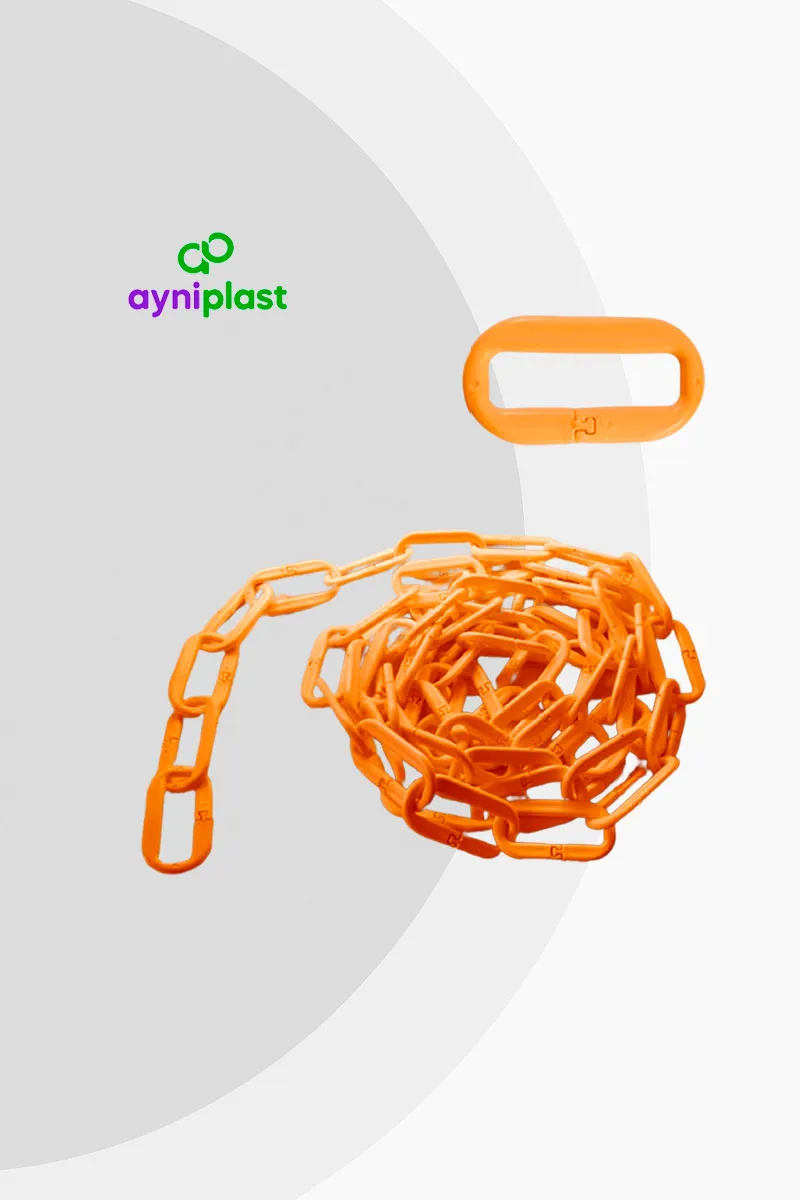 Cadena de plástico nacional naranja – AyniPlast (rollo 25 m)