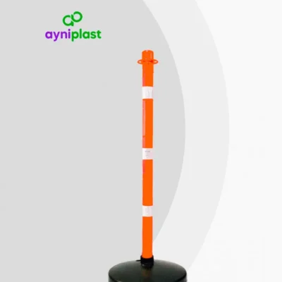 Poste de señalización plástica naranja  – AyniPlast