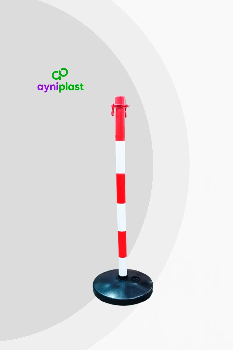 Poste de señalización plástica rojo-blanco – AyniPlast